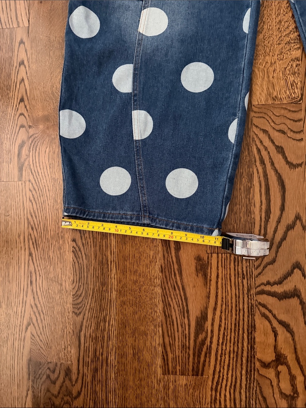 BiBi denim Wide-Leg Polka Dot Jeans large - Picture 6 of 7